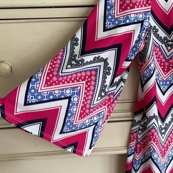 Jude Connally Chevron Print Dress size M - Picture 4 of 7